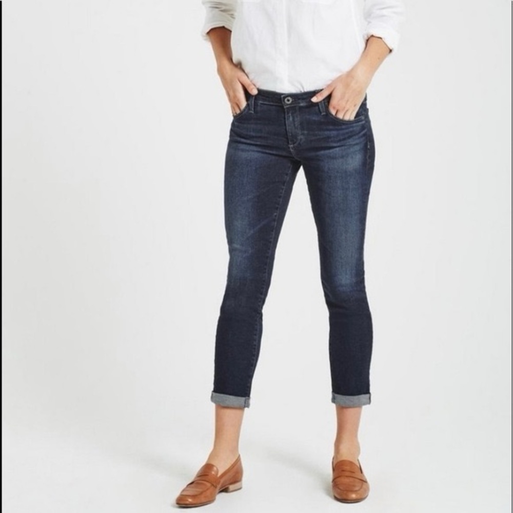 AG. The Stilt Roll-up/Cigarette Roll-up. Dark Wash. Size 27.